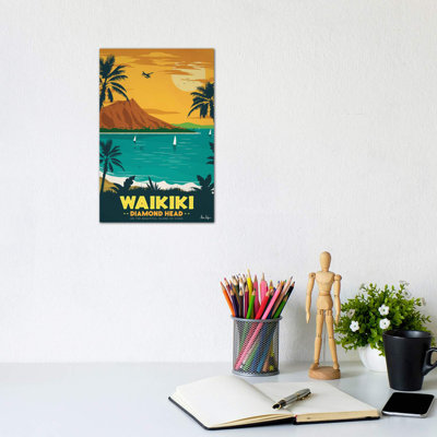 Waikiki by IdeaStorm Studios - Wrapped Canvas Print