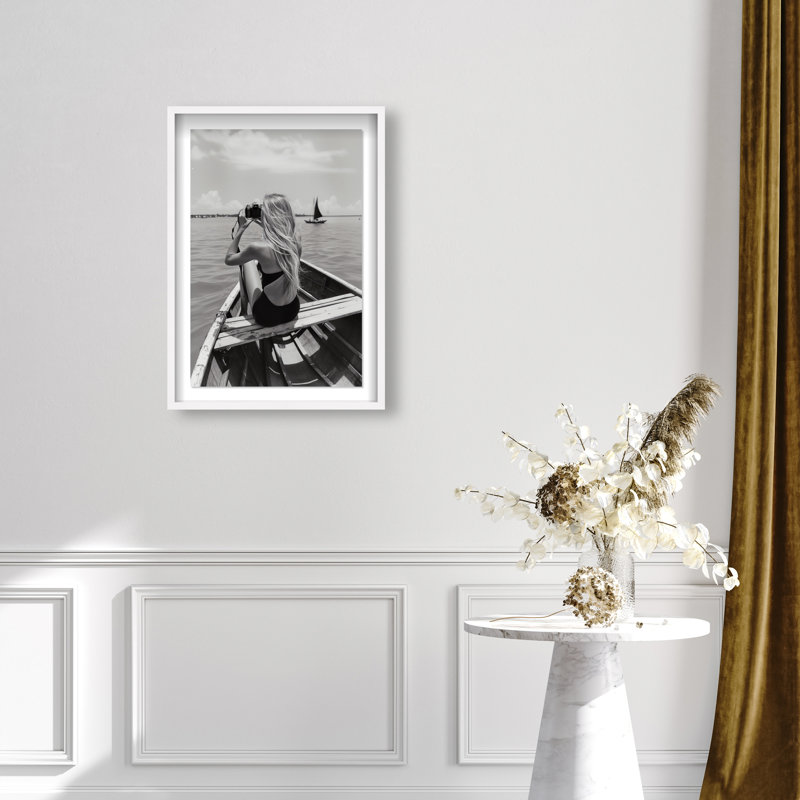 Frame Of Solitude Print by Oliver Gal, 55.5"H x 37.5"W, White Shadowbox