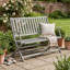 Banc de patio, banc pliable d'extérieur avec dossier et accoudoirs pour jardin, porche, parc, balcon-697644886