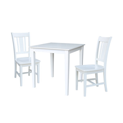 Damontez 2 - Person Solid Wood Solid Wood Top Four Leg Dining Set