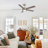 52-inch 5-Blade Ceiling Fan with Light and Remote,DC Motor,Adjustable LED Light for Indoor & Covered Outdoor Use-1210603248