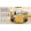 Table basse circulaire en acier inoxydable de style moderne et minimaliste
