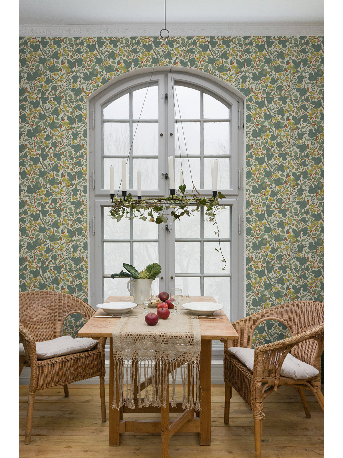Wesler Floral Wallpaper, Turquoise