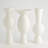 High Chiseled Orb Vase-Matte White-Lg