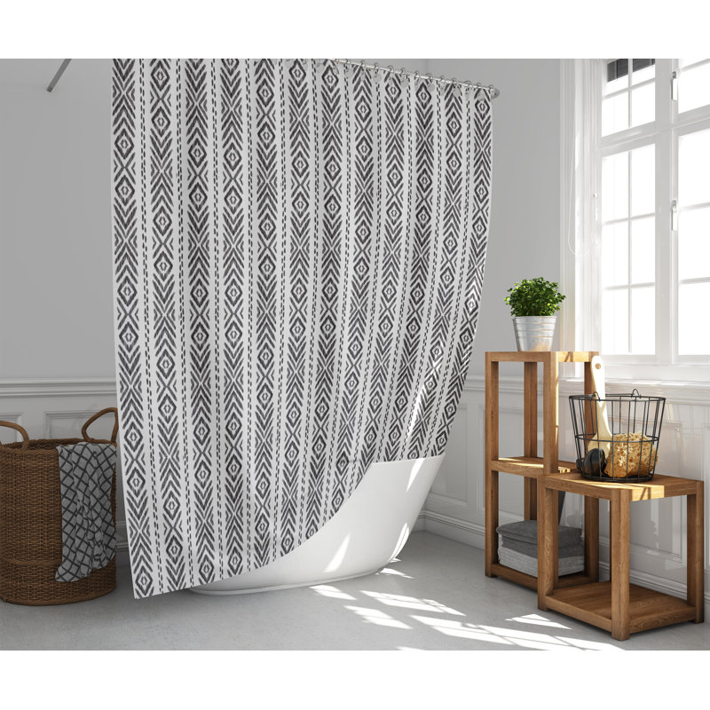 Striped Shower Curtain, 83" H x 70" W