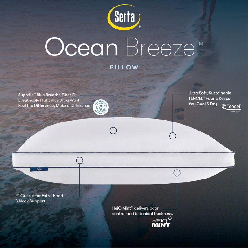 Oreiller Serta Ocean Breeze, Très grand