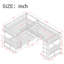 Lit simple superposé avec lit mezzanine attaché et deux tiroirs-1837402169