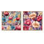 Cyprien - Ensemble de 2 collages carrés floraux-101844689-101844691