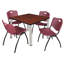 Plateau de table Kee Square, 4 chaises empilables-1077686511-1077686486-1077686485