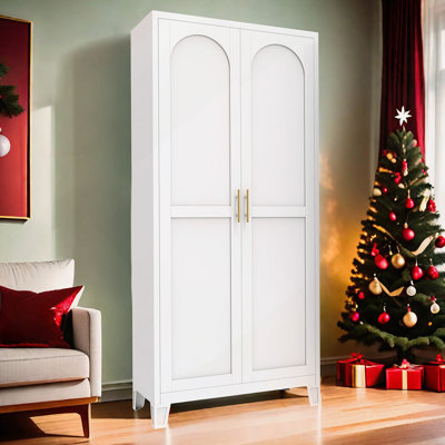 Armoire de rangement polyvalente avec portes et tablettes réglables, idéale pour organiser la chambre à coucher, le salon et la cuisine