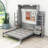 Murphy Bed Wall Bed with Shelves, Drawers and LED Lights-96227678-123407981