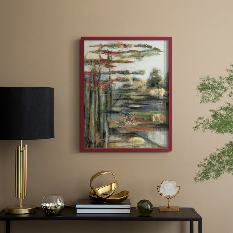 Reproduction encadrée Daydream - bois massif, H 21 po x l 17 po, Rouge