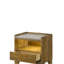 Garcia Nightstand With LED Light And USB Port, Solid Rubber Wood Construction, Modern Bedside Storage Solution