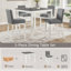 Ensemble de table 5 pièces à hauteur de comptoir avec 4 chaises, parfait pour les petits espaces et les réunions de famille, design durable et élégant