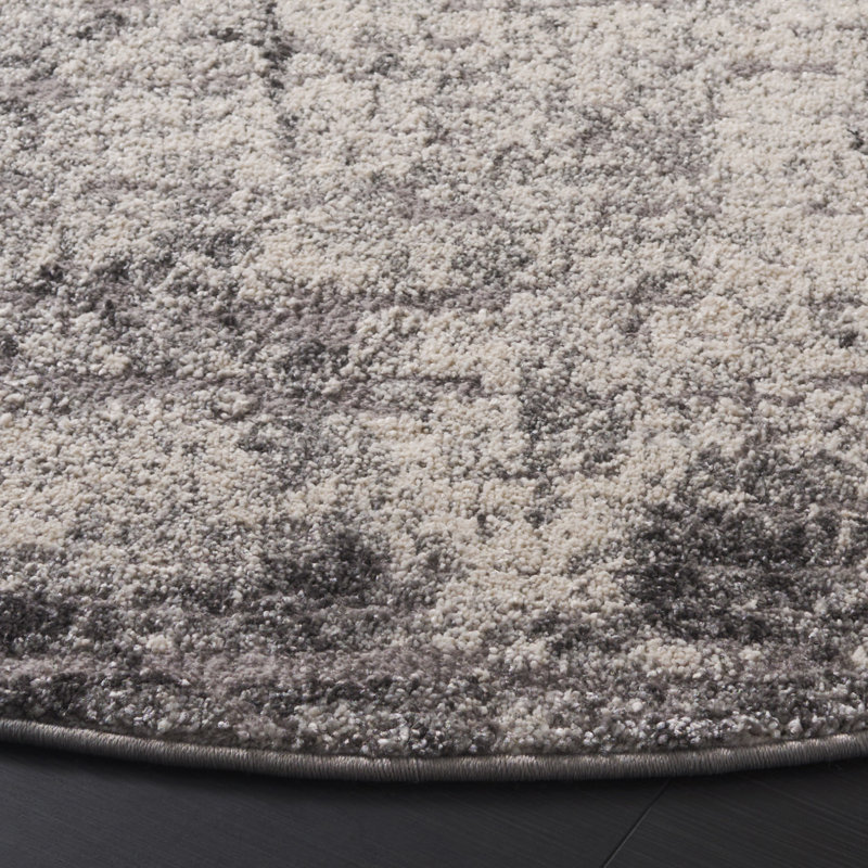 Abbi-Rose 100 Performance Abstract Rug, Round 6'7"