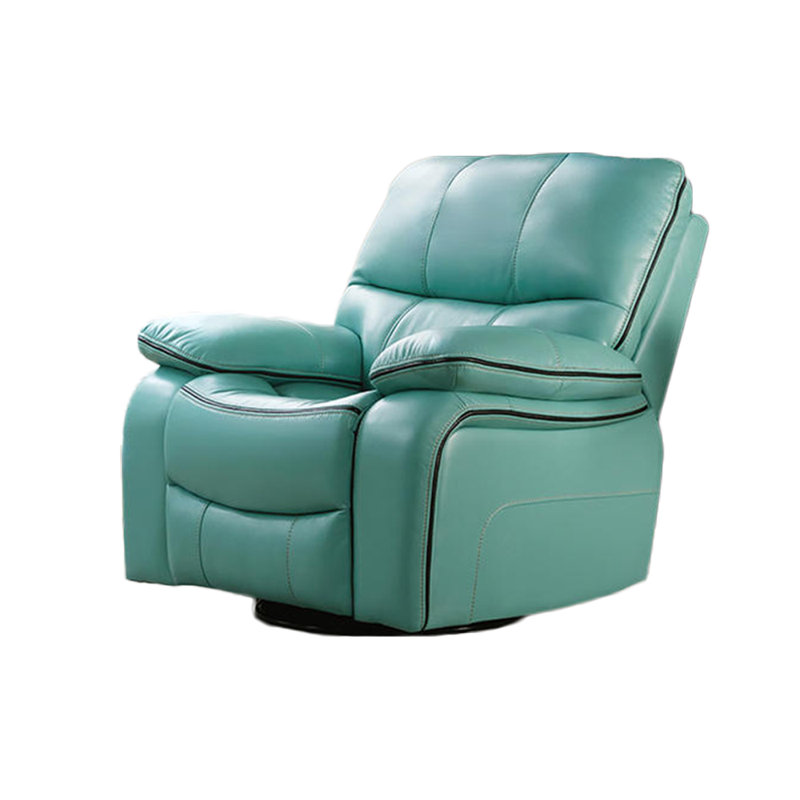 Sashanth Faux Leather Recliner, Teal Faux Leather