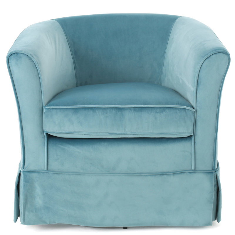 Confortable fauteuil pivotant en velours bleu pour transformer votre décor intérieur - un choix de sièges élégant et élégant