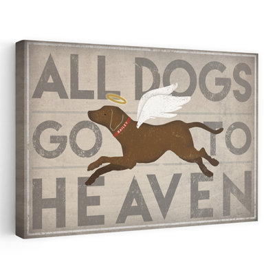 «All Dogs Go To Heaven II» - art animalier brun chocolat ange