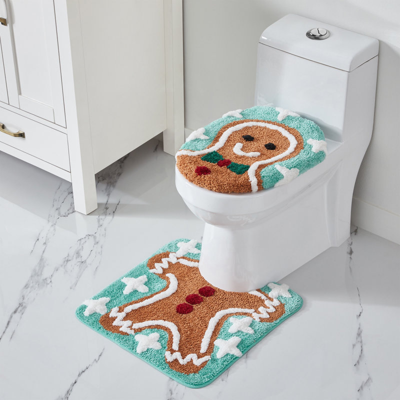  Ensemble de tapis pour salle de bain Home Multi Gingerbread Man, 2 pièces