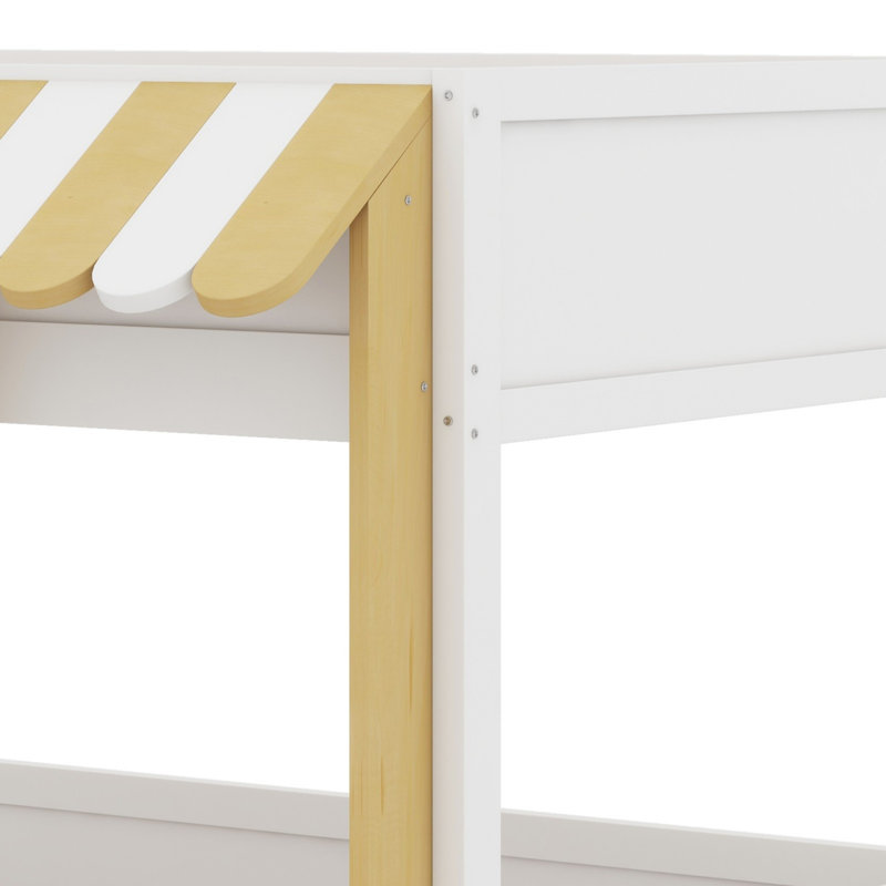 Lit superposé peu encombrant avec bureau, rangement, échelle et USB