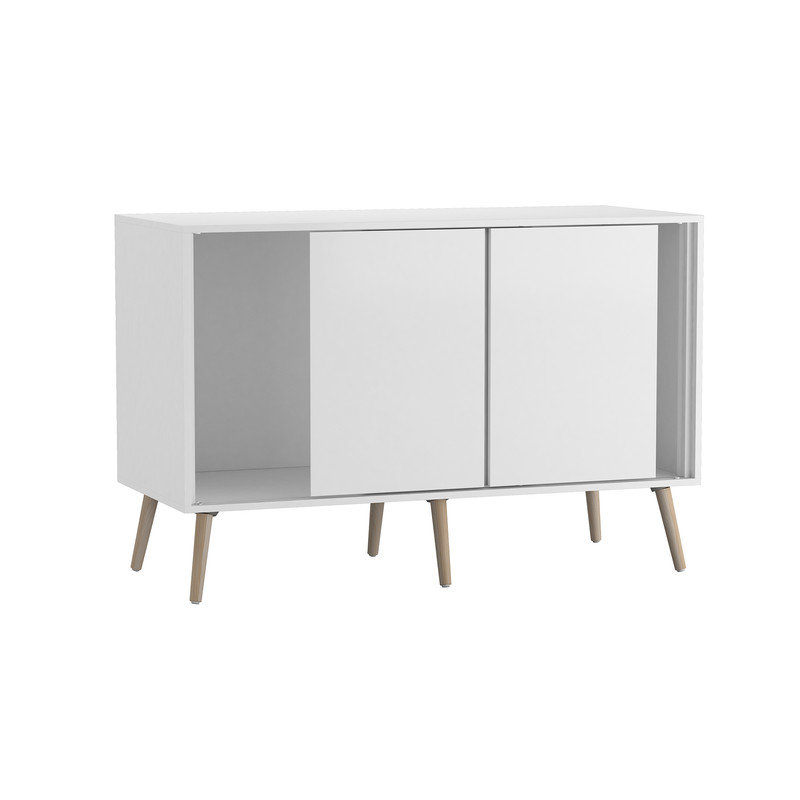 Rectangle Accent Cabinet, White/Pine Wood