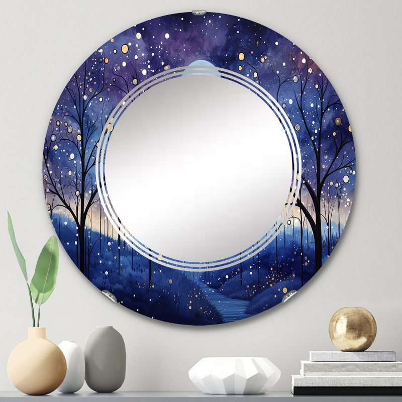 Zenobios - Miroir mural moderne rond, 24 po x 24 po