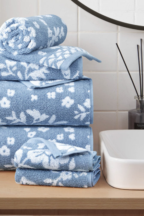 Folk Floral Bath Towel Set