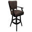 Tabouret pivotant en bois Callisnagh No Extra - rouge - miel-1465985654-1465985653
