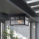 Avaline Oil Burnished Bronze 2 - Bulb Outdoor Flush Mount