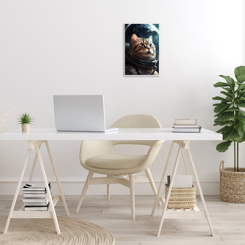 «Amazed Astronaut Cat» par Roozbeh Bahramali, H 15 po x l 10 po