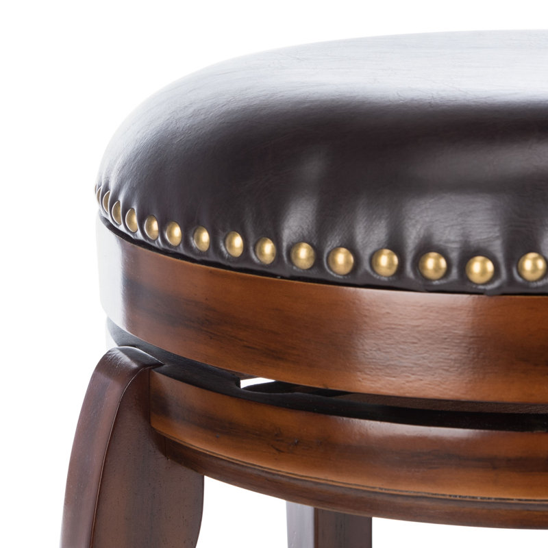 Tabouret pour bar pivotant Brockway, Blanc, Noir