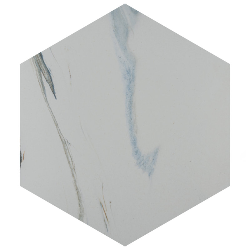 Marmaris Hex 9" x 10" Porcelain Marble Look Wall & Floor Tile