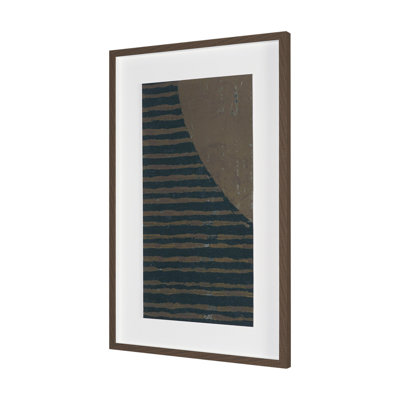 «Magnitude I Abstract» par Chad Warren, reproduction encadrée encadrée à la main sous verre