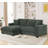 Oversized Solid Wood L-Shaped Sectional Sofa Chaise With Deep Seat-213176087-213176085