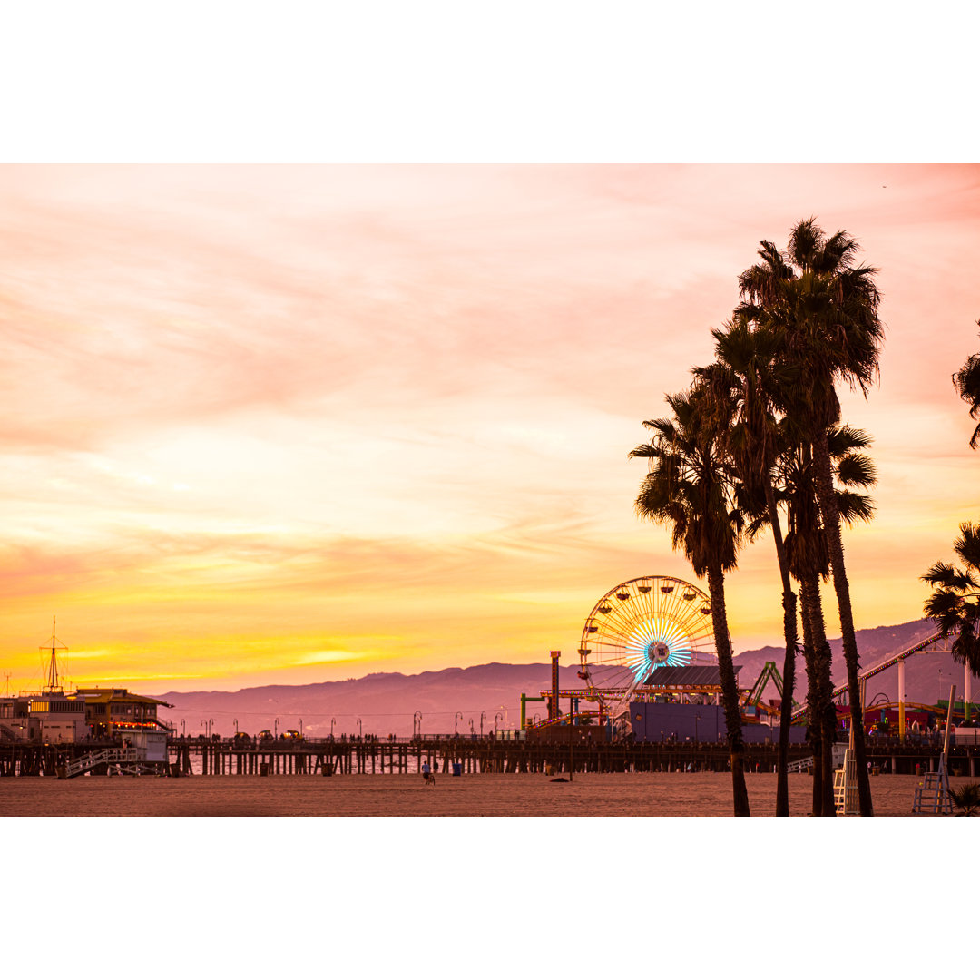 California Beautiful Sunset von LeoPatrizi - Druck auf Leinwand ohne Rahmen