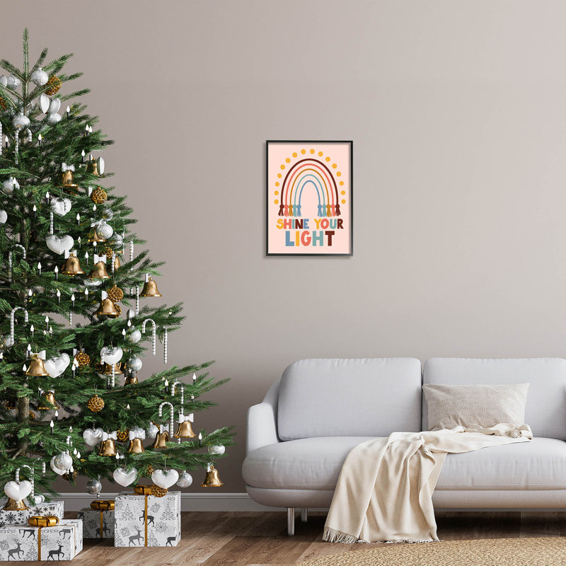 Shine Your Light Hanukkah at-160, Giclée encadrée noir minuit, H 20 po x l 16 po x P 1,5 po