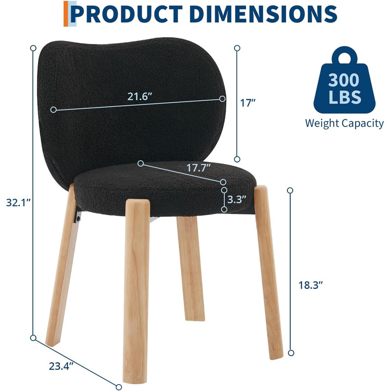 Fauteuil d'appoint confortable, fauteuil de maquillage, Noir