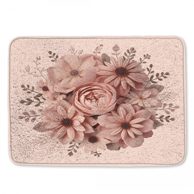 Tapis de bain rose