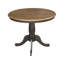Table de salle à manger avec piédestal et à rallonge en bois massif Ingbert-49574499