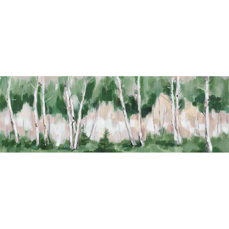 Woods Invited Me - Wrapped Canvas Panoramic Painting, 30cm H x 91cm W x 3.81cm D