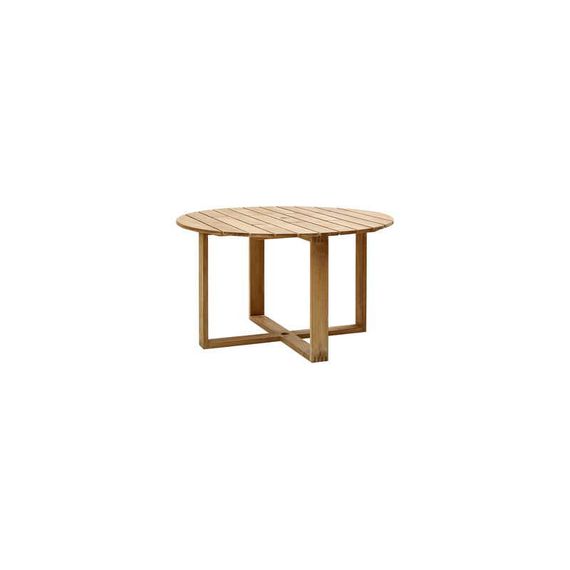 Endless Outdoor Round Teak Dining Table, 29.6" W x 29.6" L x 29.2" H