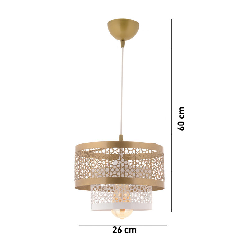 Lustre, Doré / Blanc