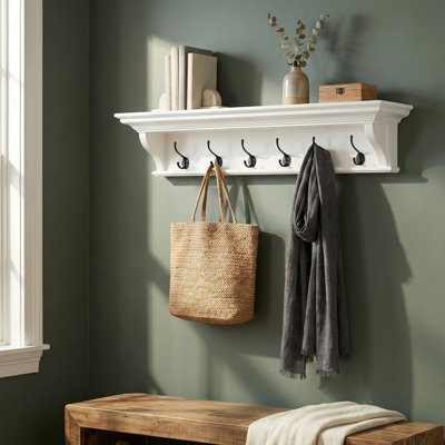 Angellique Wall Mounted Required 6 - Hook Wall Mounted Coat Rack