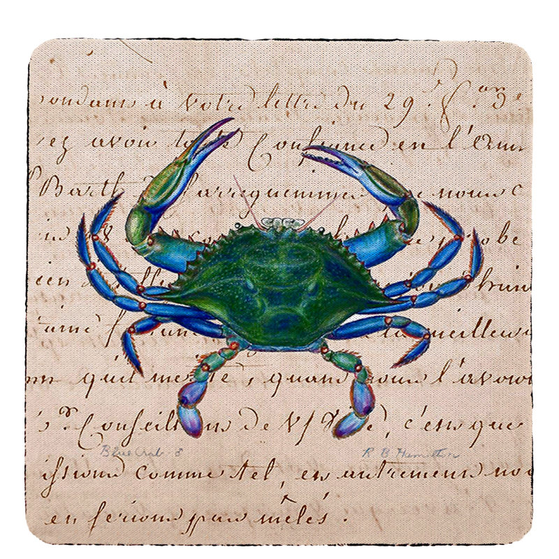 Sous-verre crabe script Molly