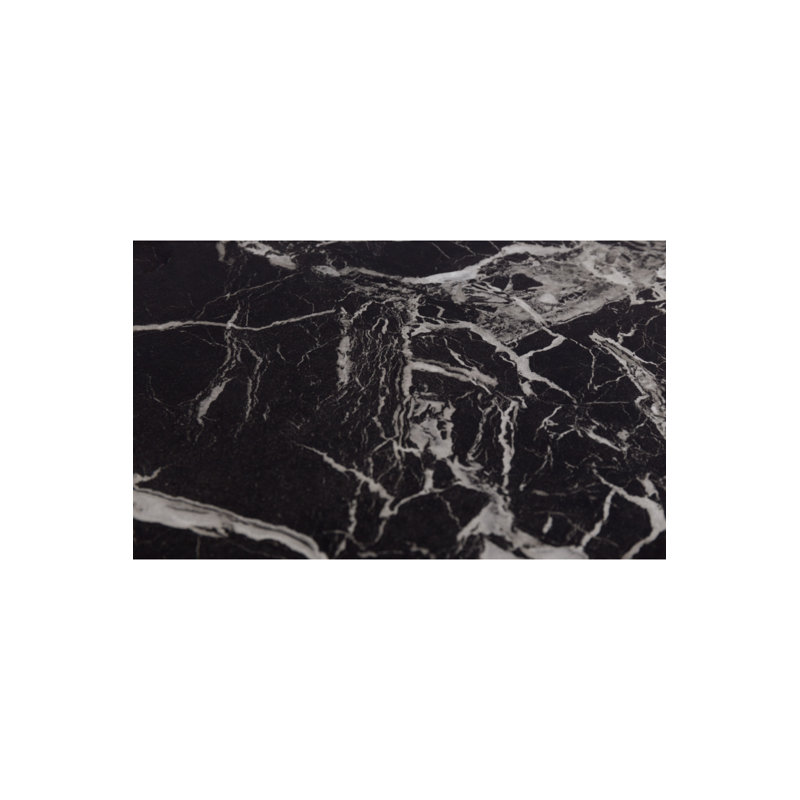 Cupid Glass End Table, Black, 16"H x 25"W x25"D