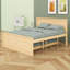 Lit plateforme moderne en bois avec lit gigogne et tablettes-128932143-128932141
