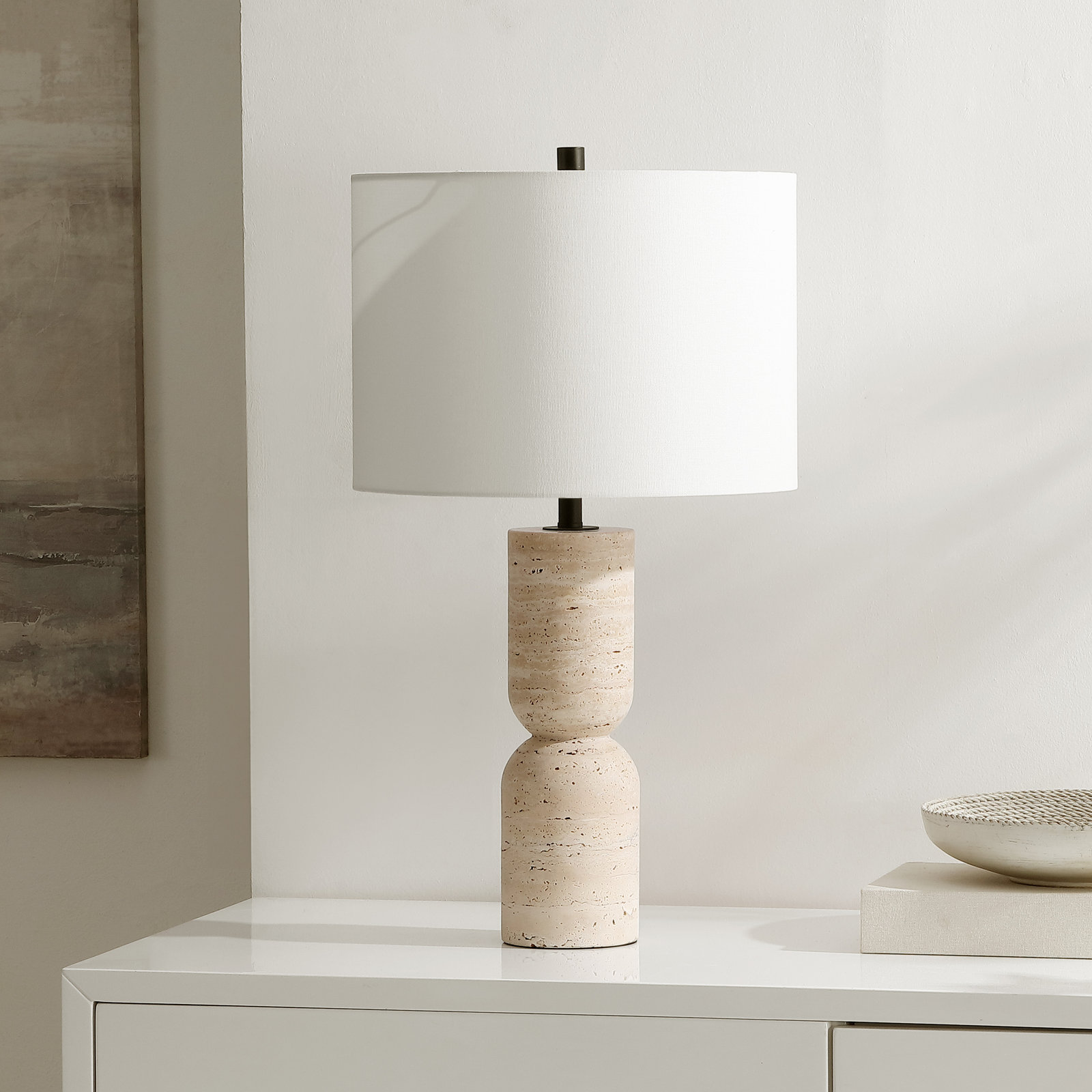 Jamia Table Lamp, Ivory