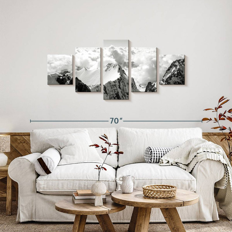 Snowy Mountain Peak, 24" H x 55" W