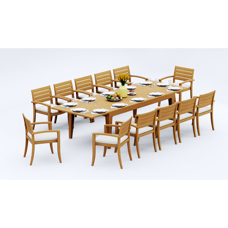 Travota Outdoor - Piece Teak Dining Set, 12