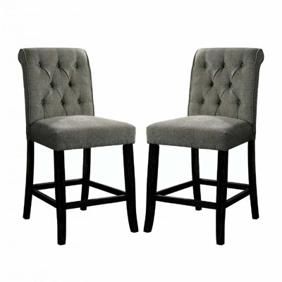 Set Of 2 Fabric Upholstered Dining Chairs